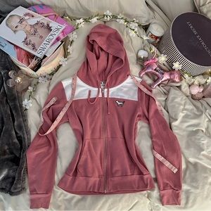 PINK Victoria’s Secret | Zip Up Jacket With Floral Lettering